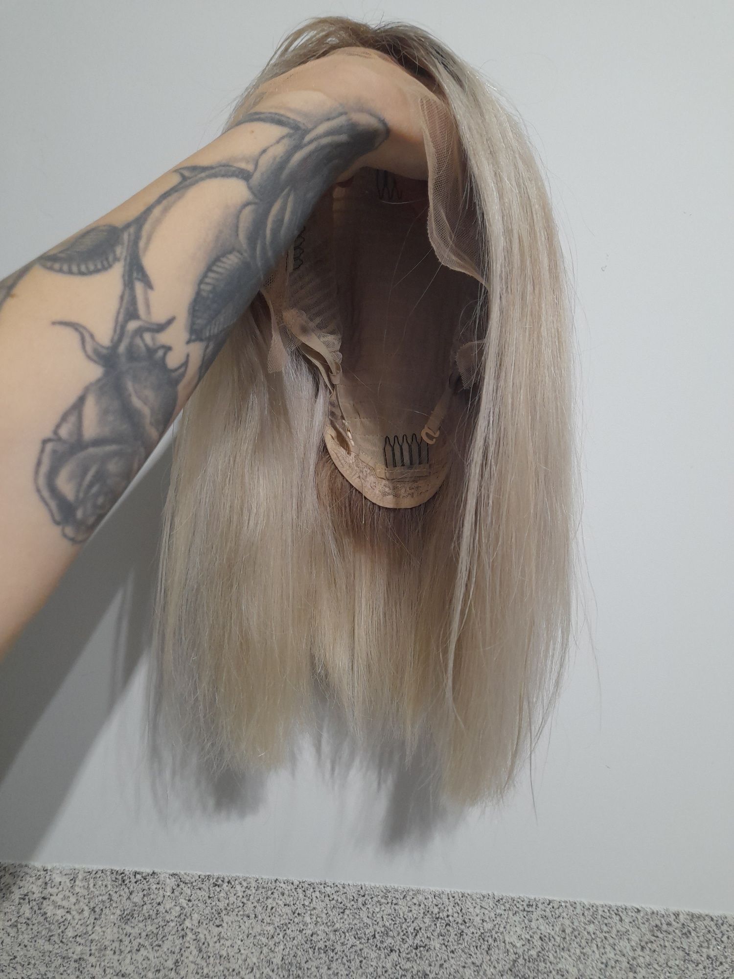 Peruka lace front blond odrost 100% naturalny włos