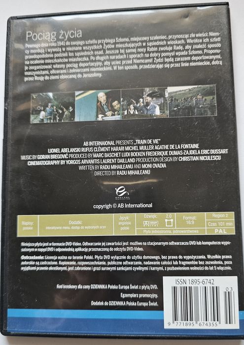 Pociąg życia film dvd