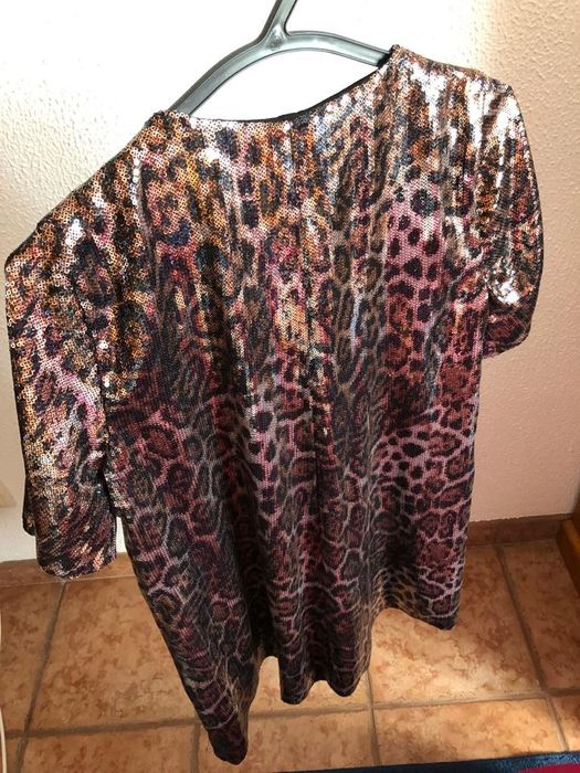 Vestido lantejoulas para passagem  ano Zara