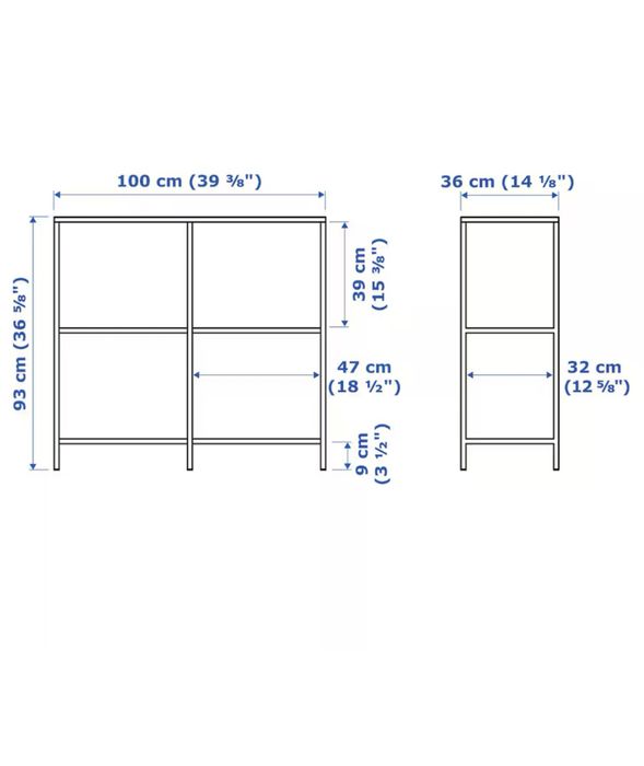 Szafka regal metalowa czarna VITTSJÖ ikea