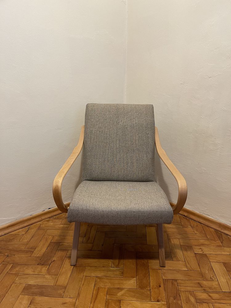Fotel lisek gięty prl retro czechosłowacja 615 363