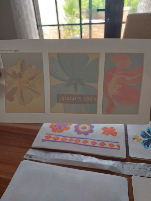 Desenhos florais para decalque tecido