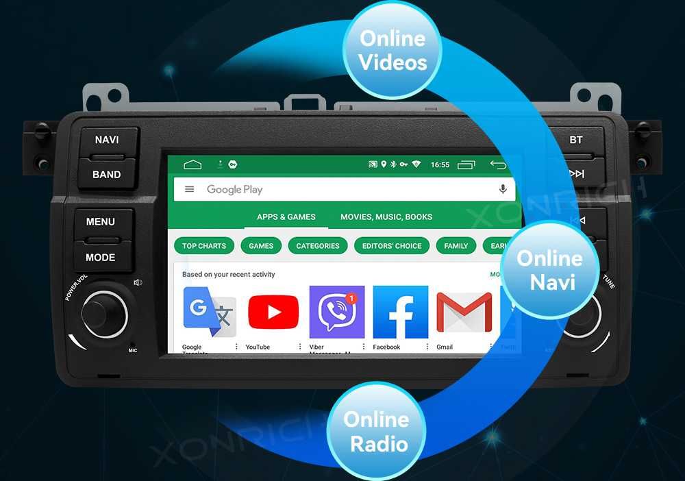 NOVO - Rádio ANDROID 11 para BMW Série 3 - E46 - 4GB RAM/64GB ROM