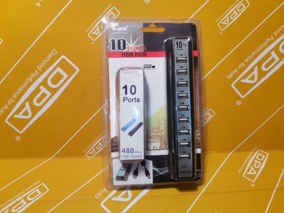 USB Хаб на 10 портов разветвитель USB HUB дополнительные 10 USB портов