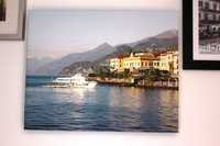 Tela "Lago Como"  Dim: 50cmx40cmx4cm