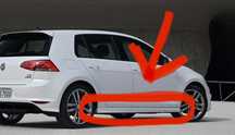 Поріг, накладка,тюнінг Golf 7 права сторона.