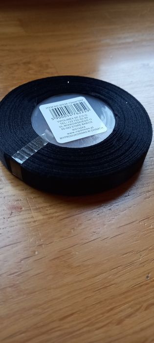 Wstążka satynowa 12mm nowa czarna