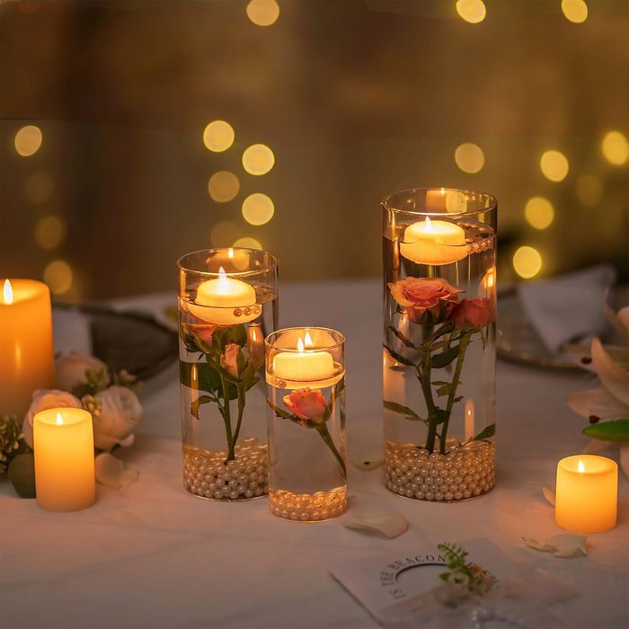 Wazony Szklane 3 szt. 10/15/20 cm Cylindryczne