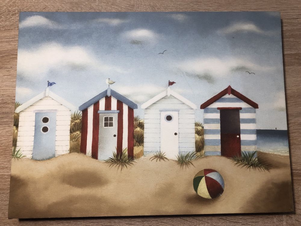 Obraz na płótnie Domki na plaży, 30x40cm