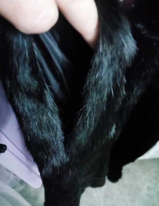 Дл 100см. Норковая шуба с капюшоном. Натуральная шуба