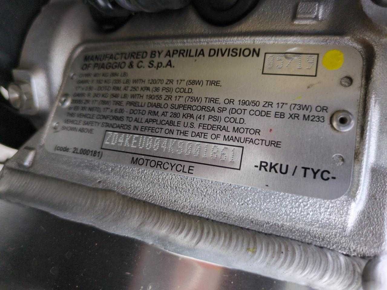 2019 Aprilia RSV4 RR