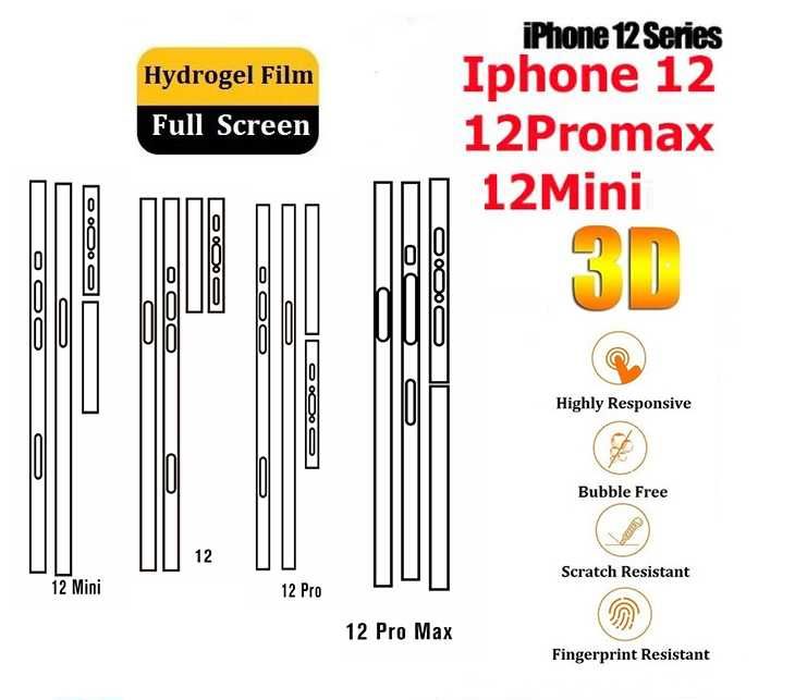 Гідрогелева плівка iPhone 16 15 14.13.12на бока рамка телефона айфон