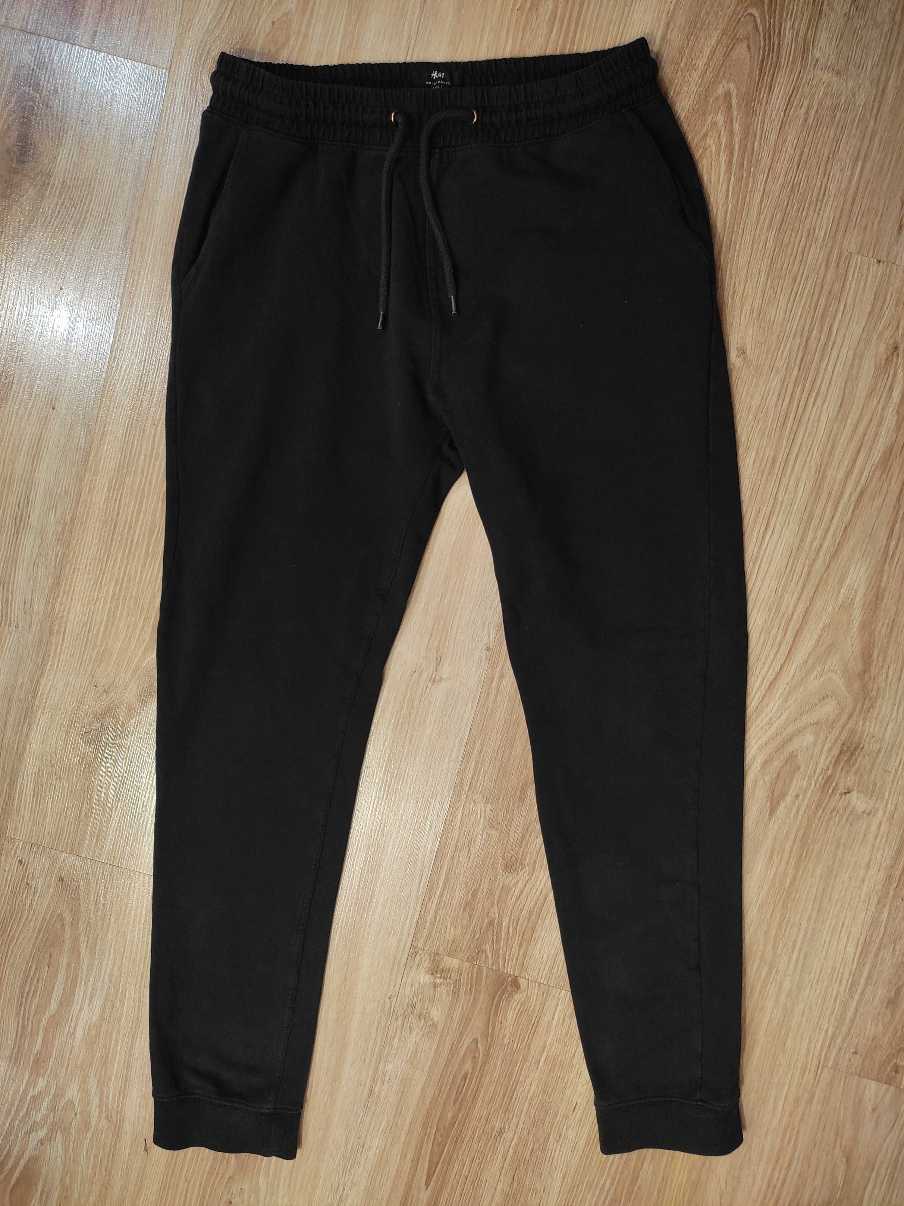 Spodnie dresowe H&M rozm.M/S czarne slim fit