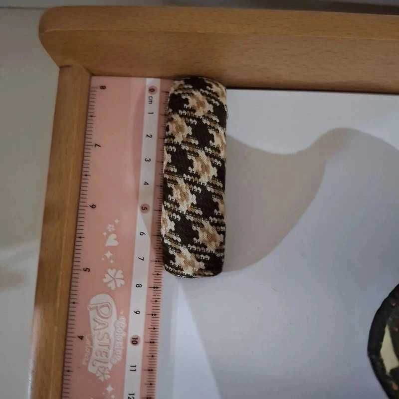 2 beżowo brązowe materiałowe spinki Nowe