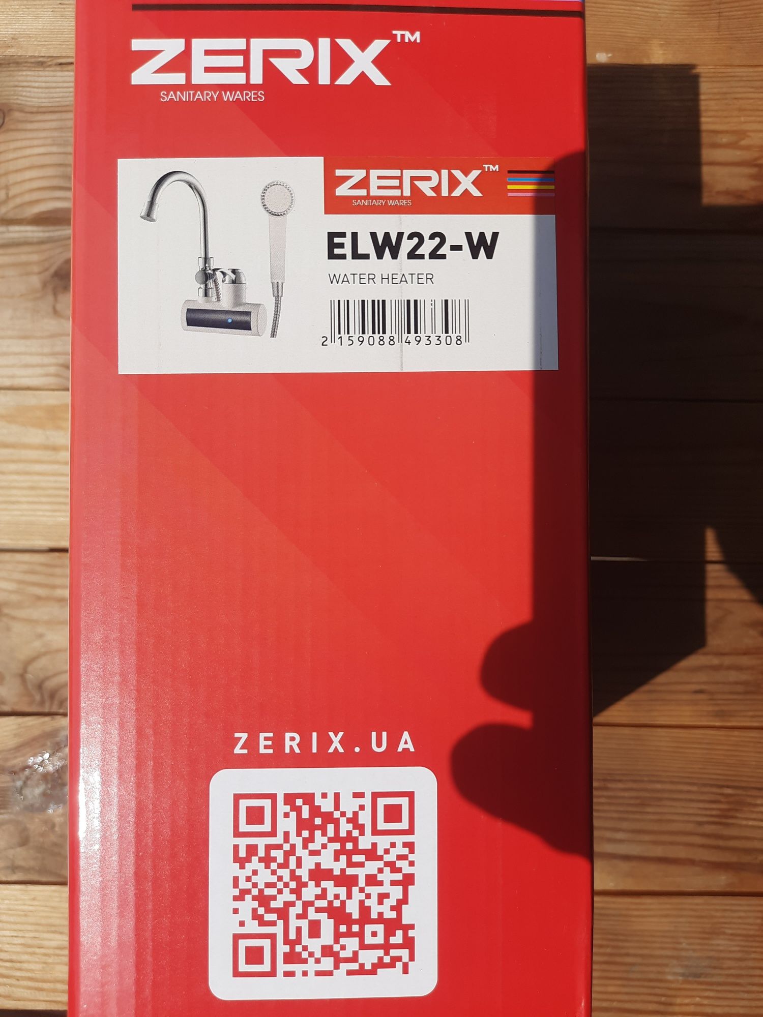 АКЦИЯ!Проточный водонагреватель ZERIX ELW 22W крепление со стены