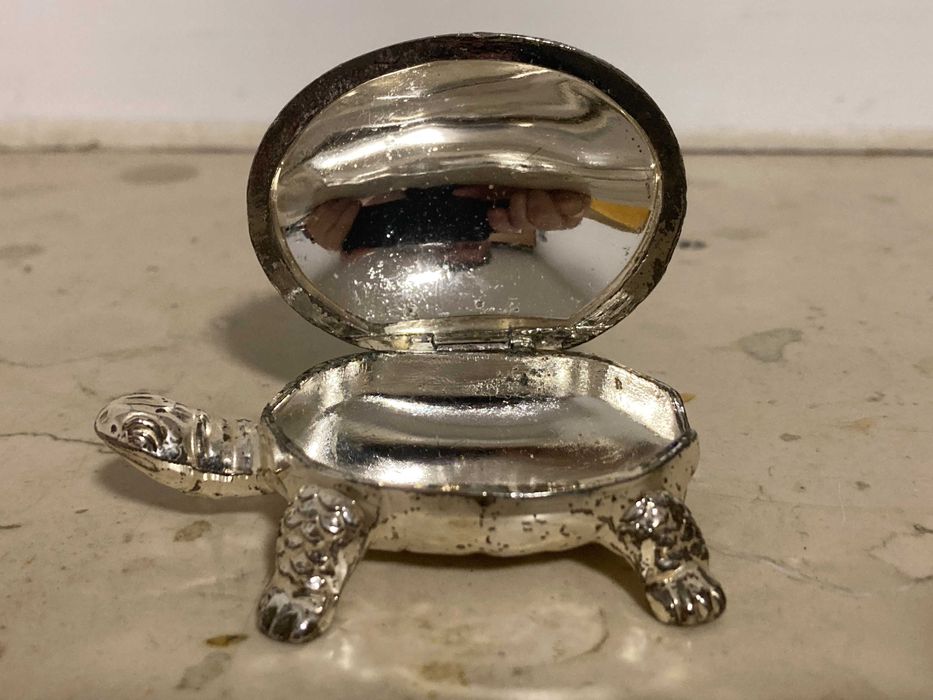 Миниатюра Черепаха посеребрённая Мини Шкатулка черепашка Днепр