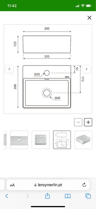 Conjunto de lavatorio para casa de banho pequena. vendido em separado