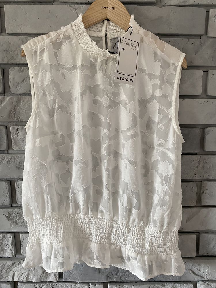 Nowa koszulka top elegancka biała medicine L 38 40