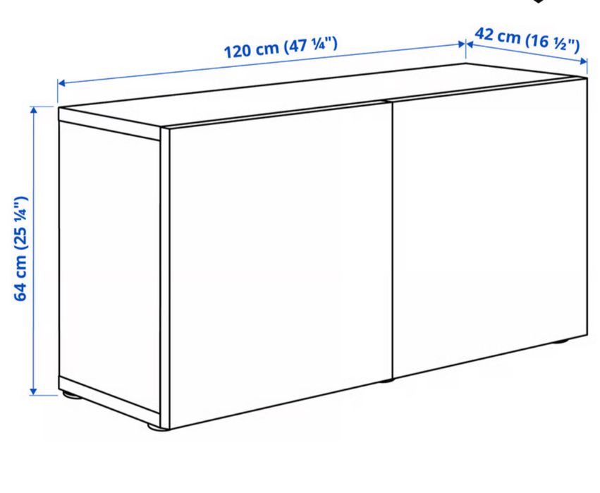 Szafka Besta IKEA biały połysk