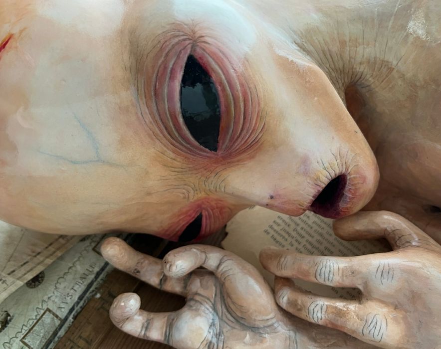 Figura Extraterrestre com Feridas Premium