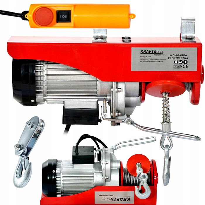Wciągarka linowa elektryczna wyciągarka 500kg 1000W Nowa Sklep Fv **