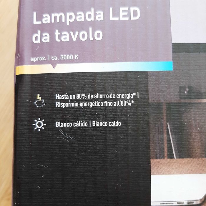 NOVO Candeeiro LED de Mesa Preto