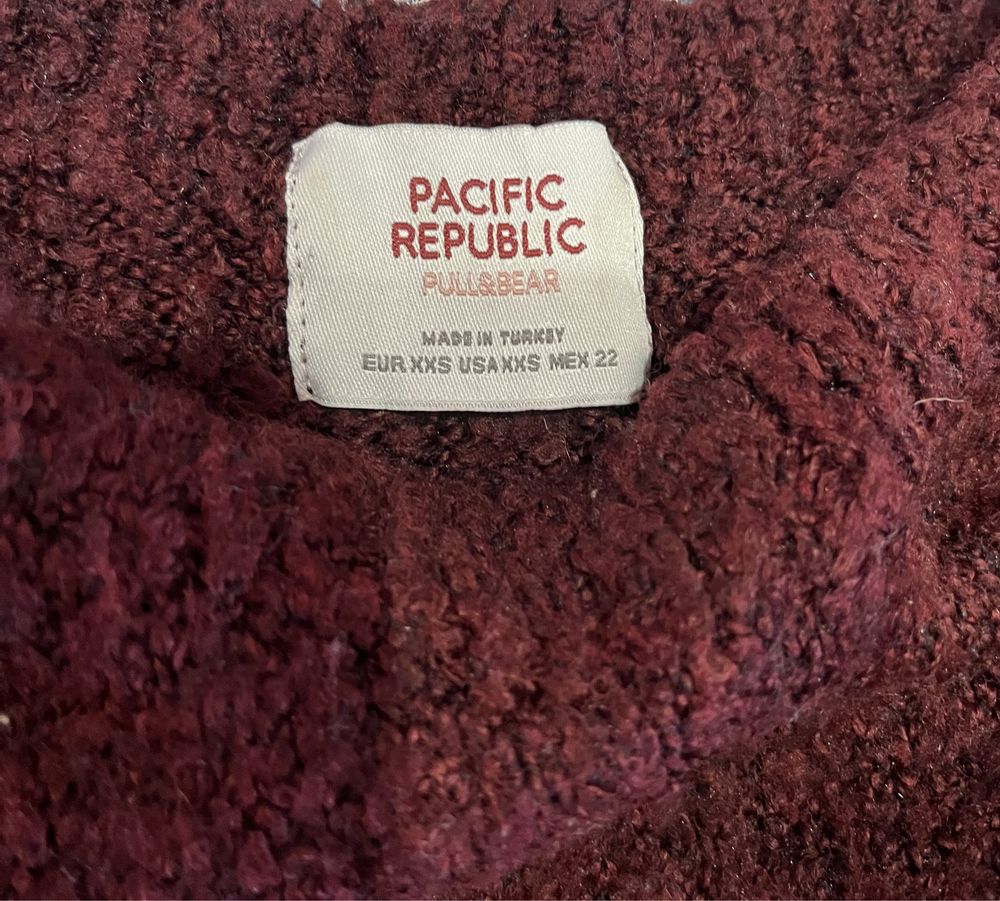 Camisola bordeux da pull and bear