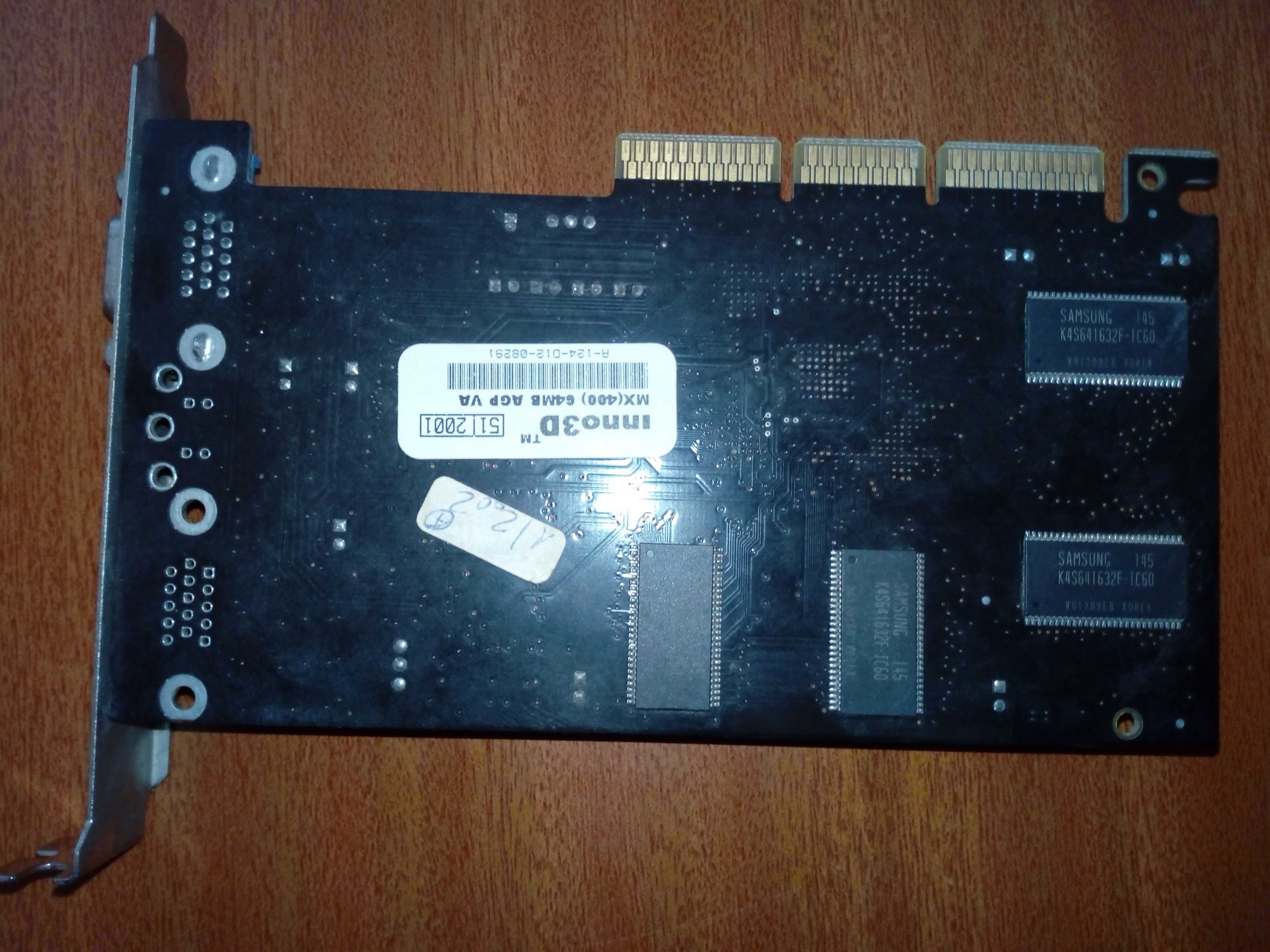 Placa Gráfica Inno3D AGP Nvidia Geforce 2 MX 400 / 64 MB + cd drivers