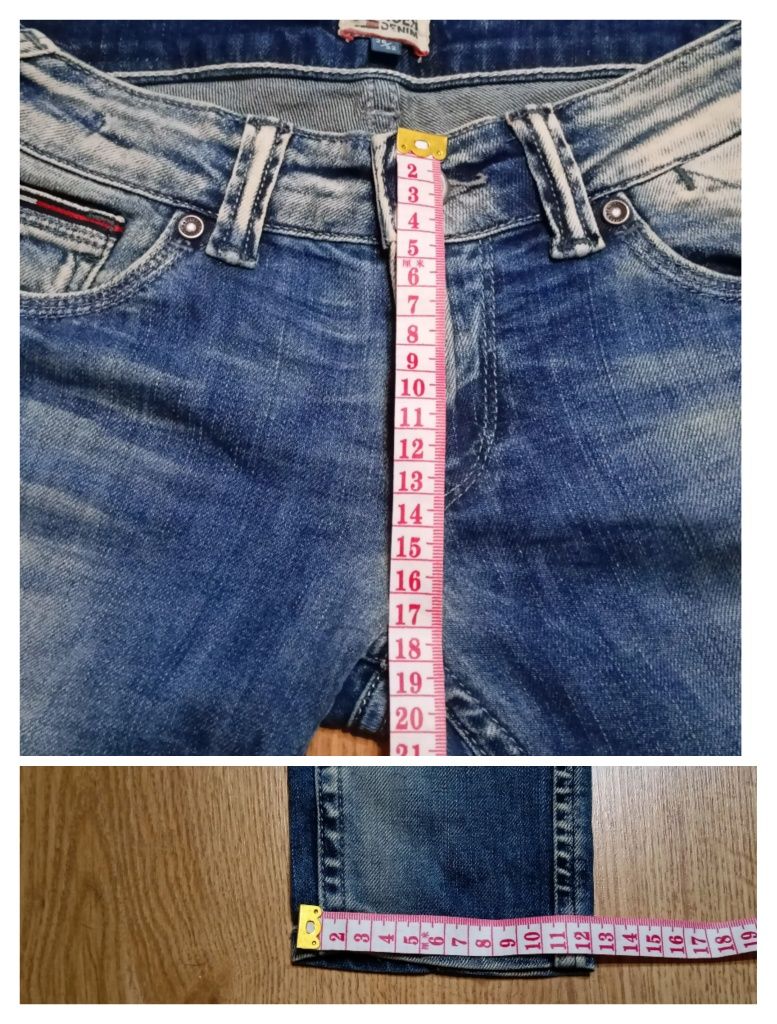 Damskie spodnie dżinsowe Tommy Hilfiger, dżinsy slim fit, rozmiar XS,