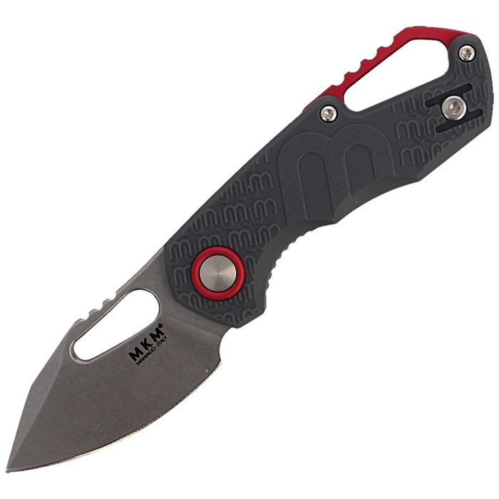 Nóż składany MKM Isonzo Clip Point Grey FRN, Stonewashed N690 by