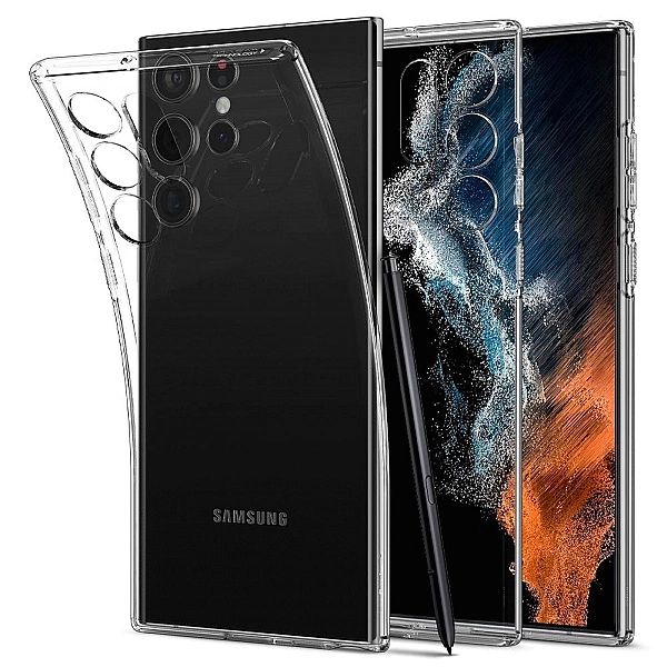 Etui Braders Spigen Liquid Crystal do Galaxy S22 Ultra Crystal Clear