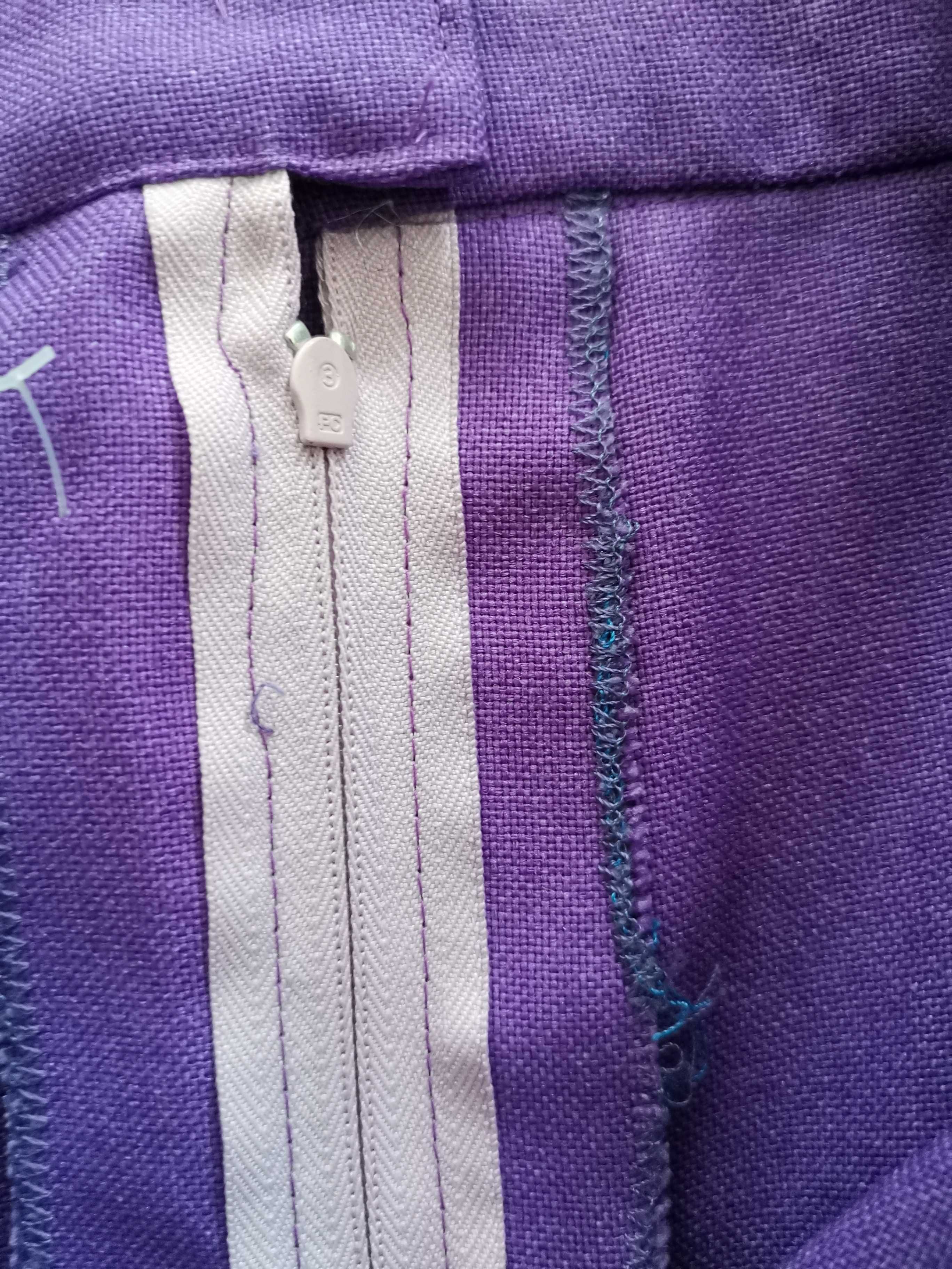 Nowa spodnica vintage haft fiolet wrzos r.M