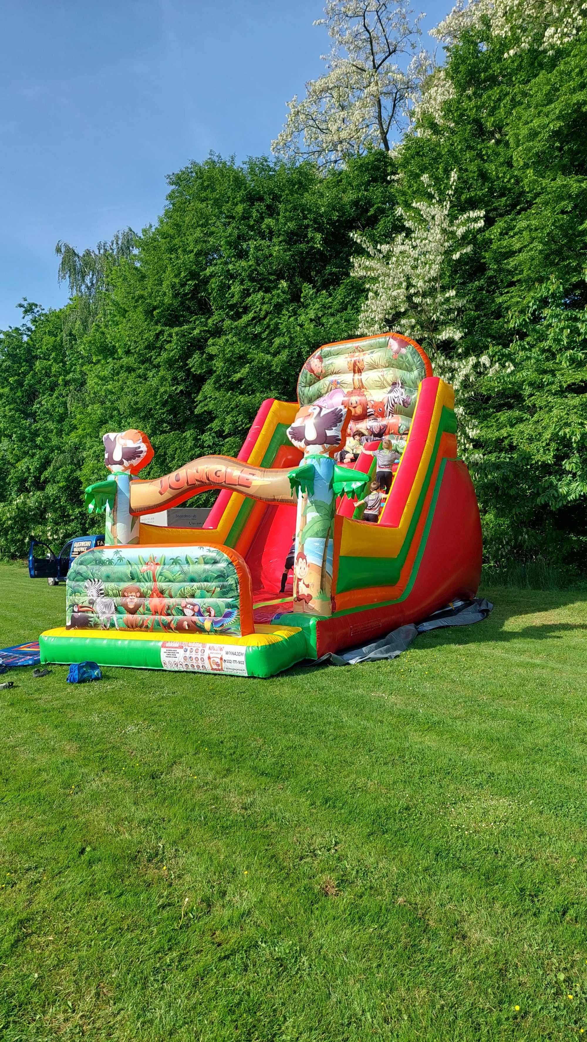 Dmuchańce dmuchaniec zjeżdżalnia animacje event pianaparty holi namiot