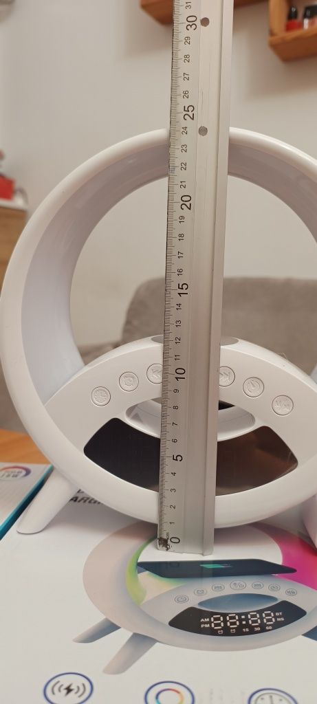 Lampka LED RGB głośnik zegar