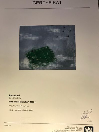 Obraz Ewa Goral "Who knows the rules"