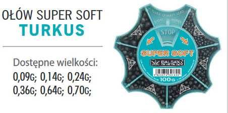 Śrut ołów wędkarski Balsax Super Soft 0,09 - 0,70g+ żyłka GRATIS