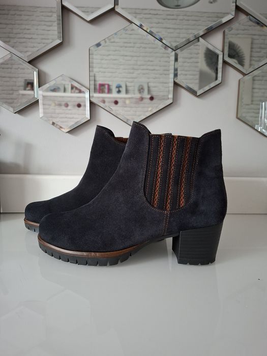 GABOR 38,5 / 39 botki skóra zamsz kozaki sztyblety j. Nowe