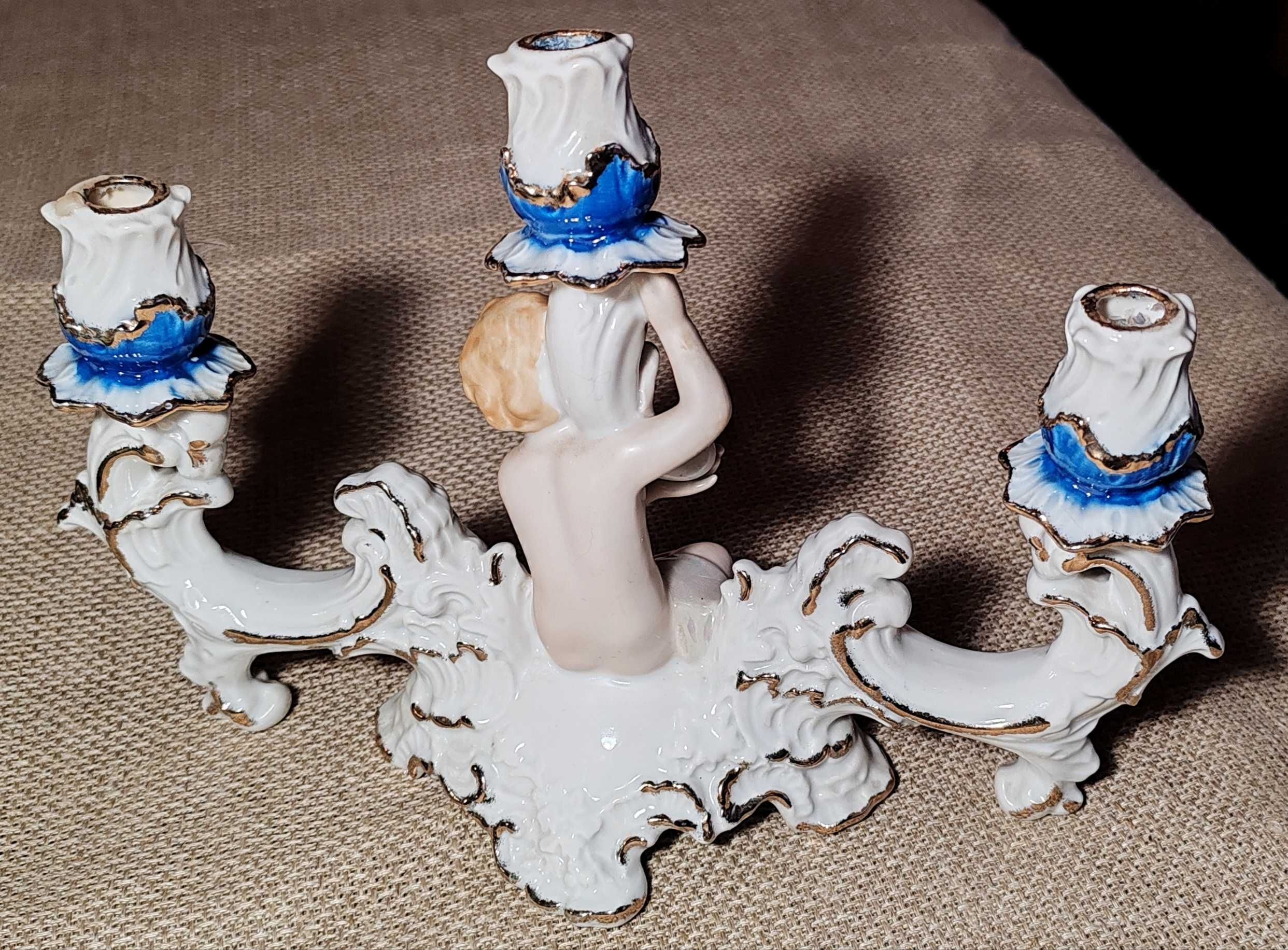 Porcelanowy świecznik ARPO Rumunia lata 80
