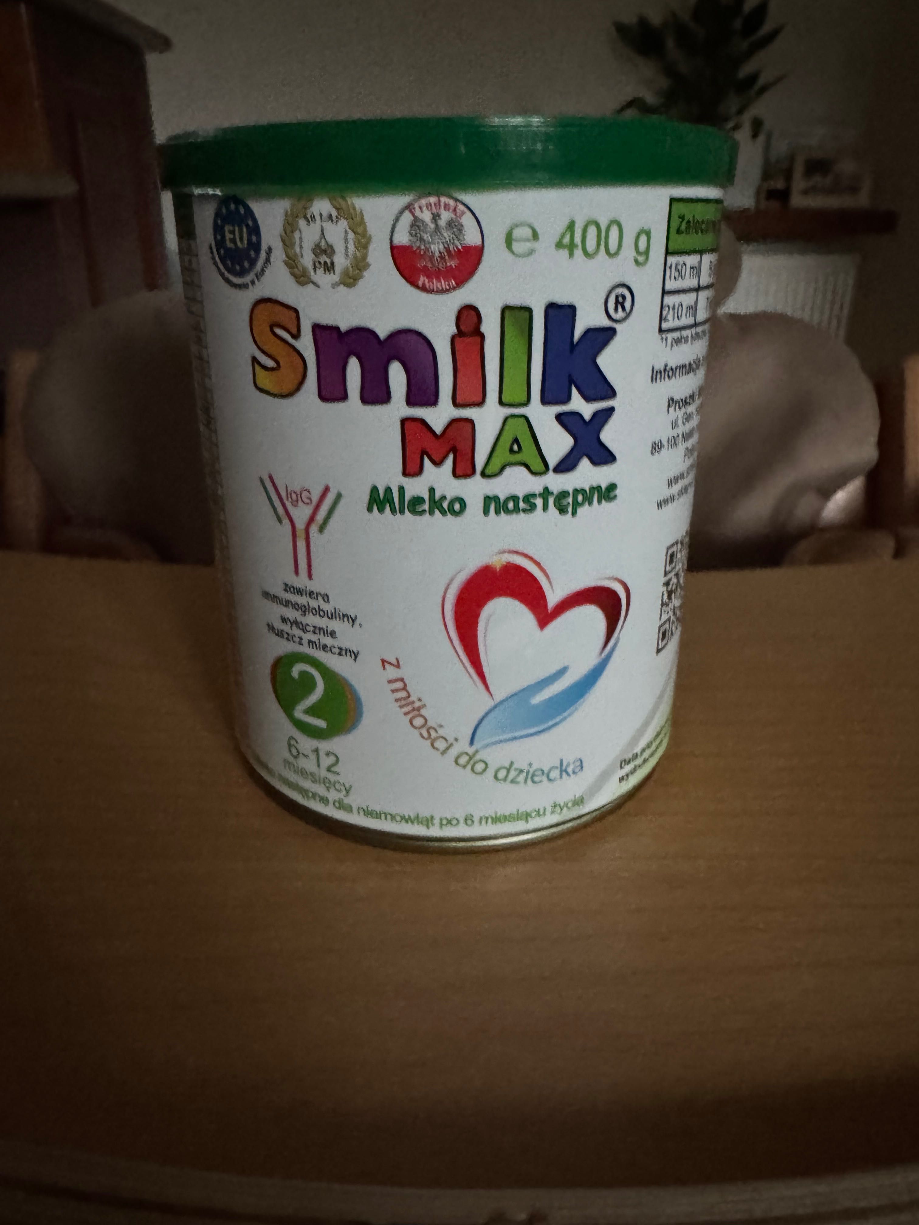 Mleko modyfikowane Smilk Max 2 400g.