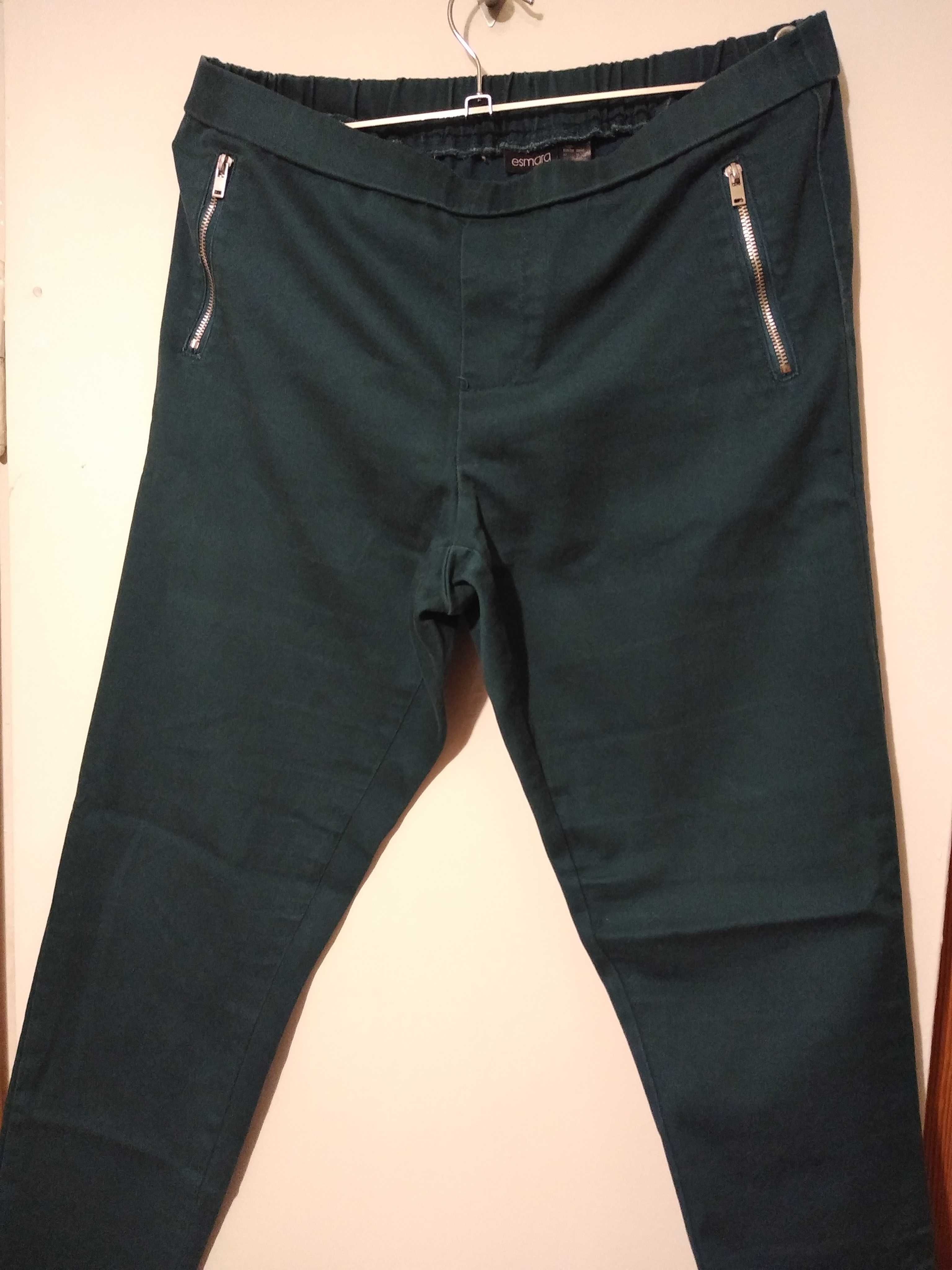 Spodnie jeansowe joggery Esmara ciemnozielone rozmiar 38-46
