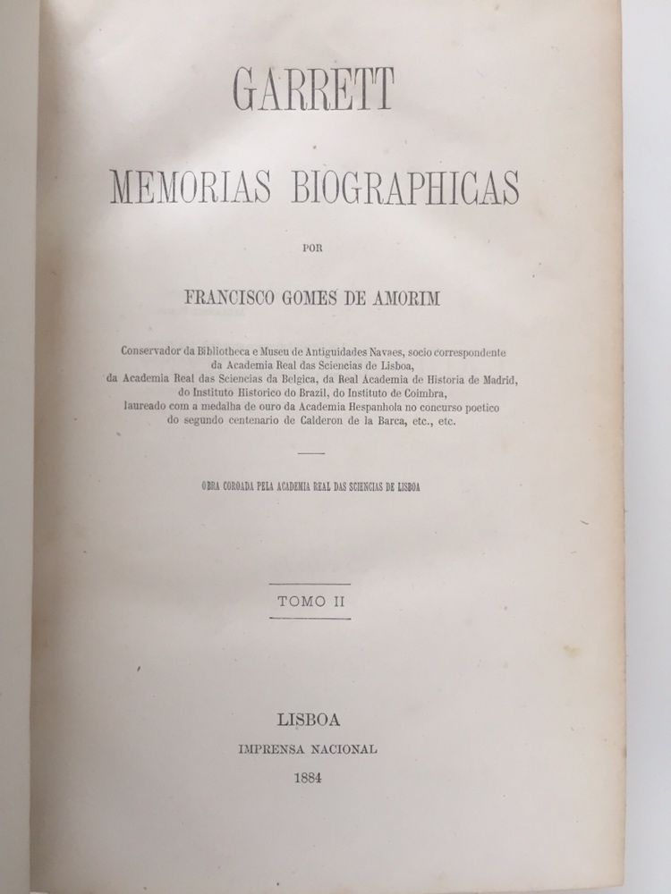 Francisco Gomes de Amorim — GARRETT: Memórias Biográficas