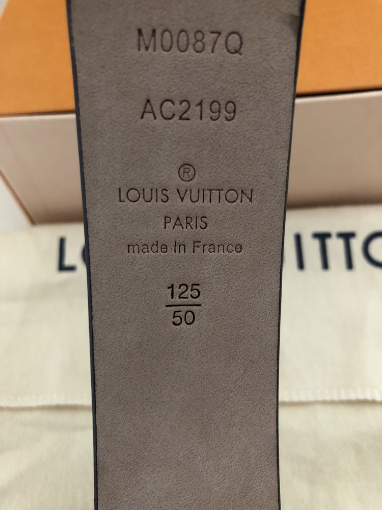 Pasek Louis Vuitton skora naturalna