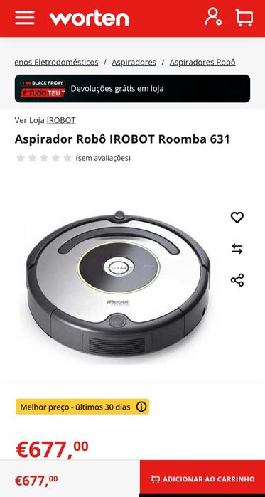 Aspirador robot Roomba com caixa em bom estado