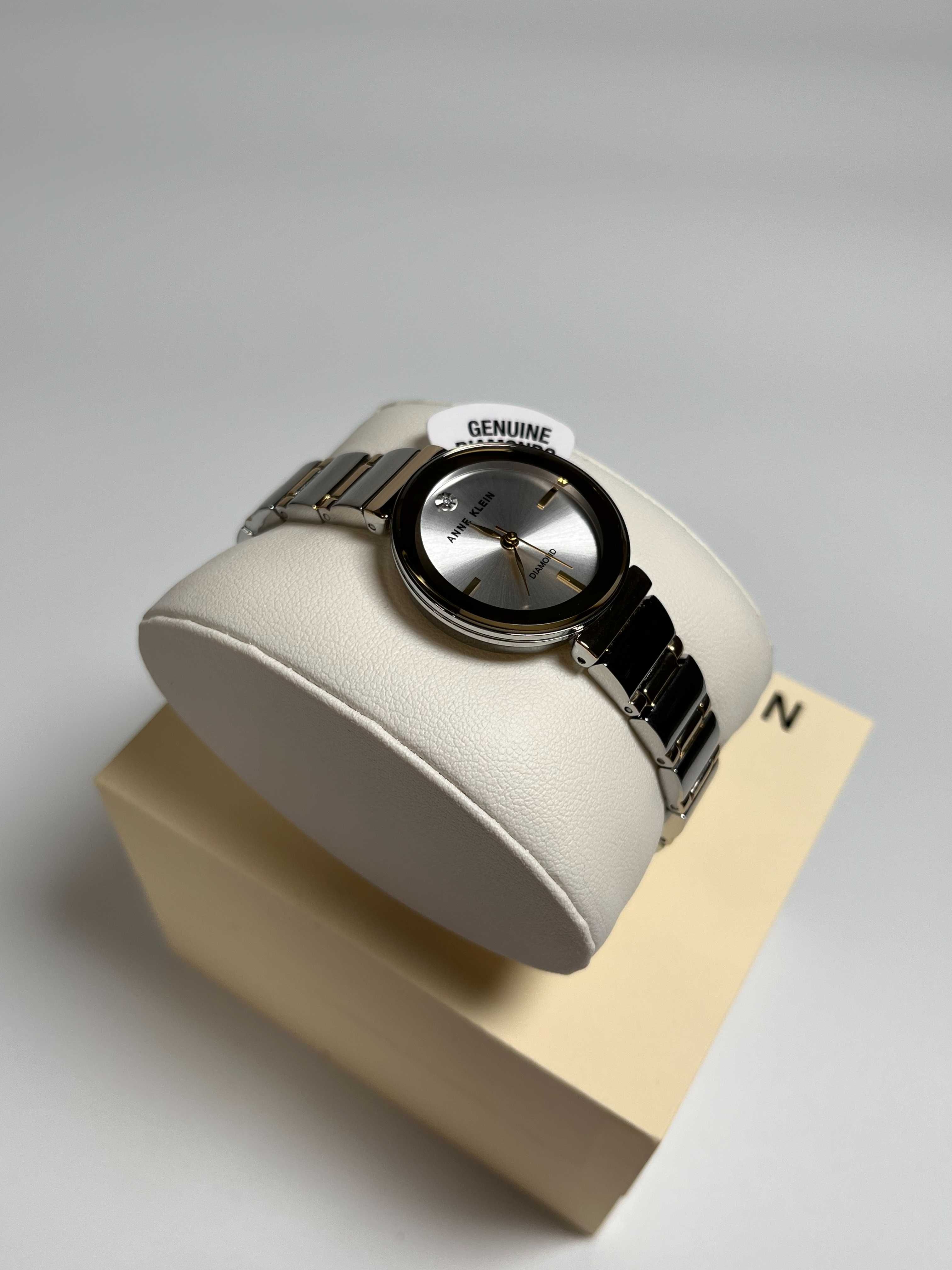 anne klein ak/2435sv, годинник сріблястий, анна кляйн, часы круглые