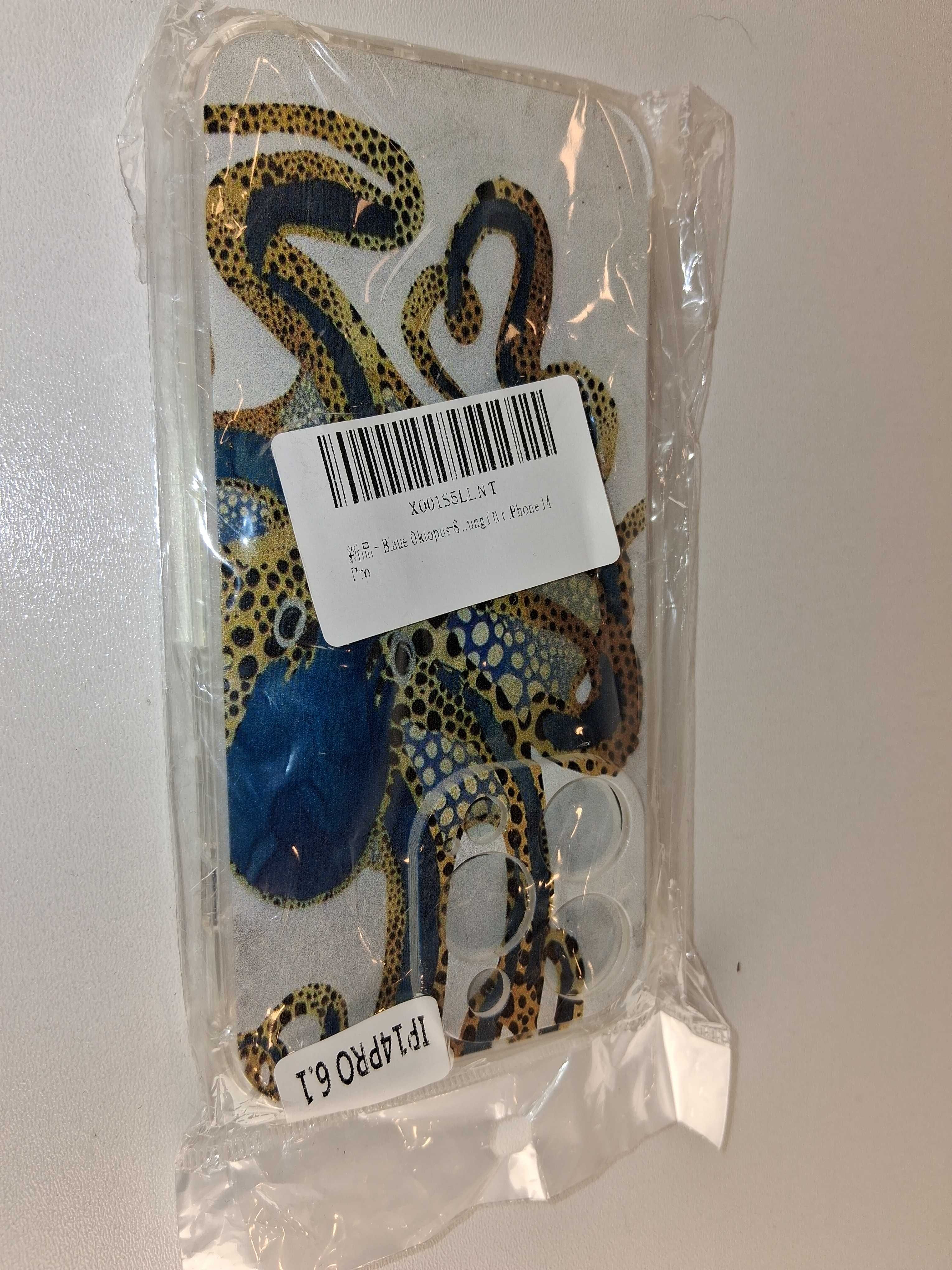 Y042 Etui iPhone 14 Pro 6.1 Przezroczyste Wzór Ośmiornica
