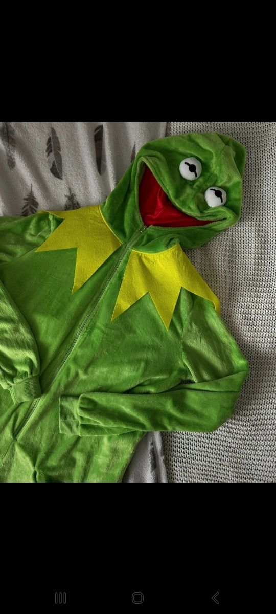 Żaba kermit przebranie kombinezon h&M  karnawałowe 158-164 h&M