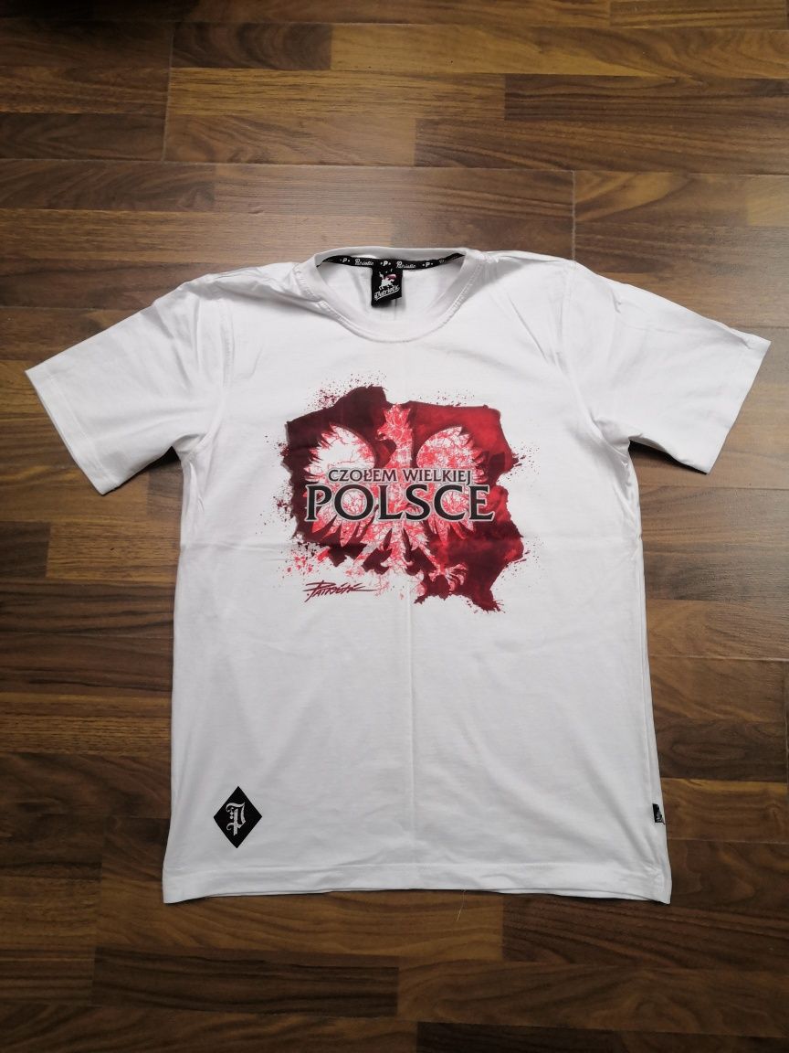 T-shirt koszulka patriotic rozmiar L biała