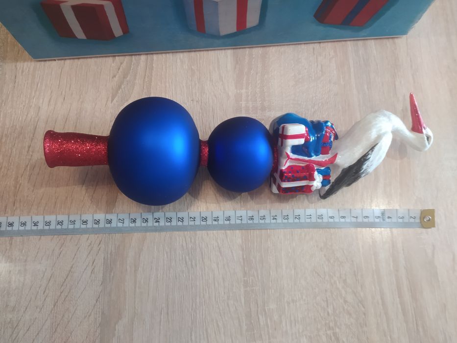 Bocian komozja family bombka czubek na choinke  mostowski