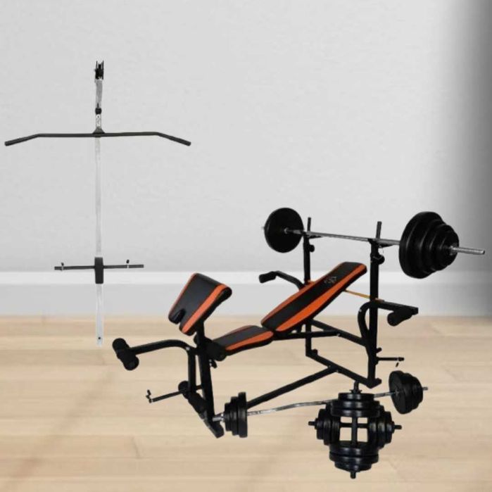 Скамья для жима wcg-0070 тяга брусья приставка скотта