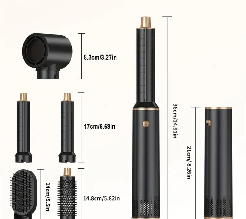 Фен 5-в-1 для волосся. Автоматична завивка